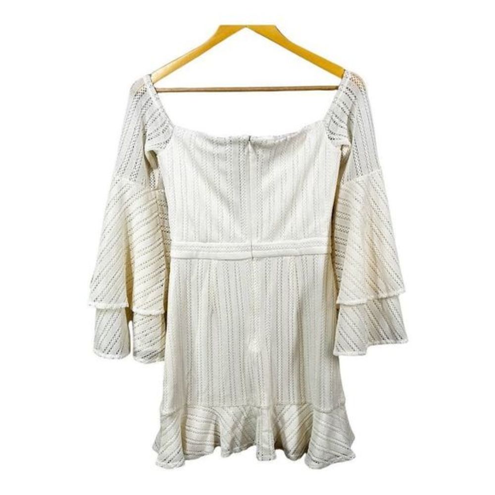 Michael Costello White Off-Shoulder Mini Dress - Picture 11 of 11